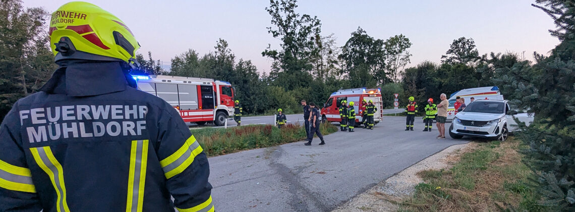 Verkehrsunfall PKW mit Personenrettung